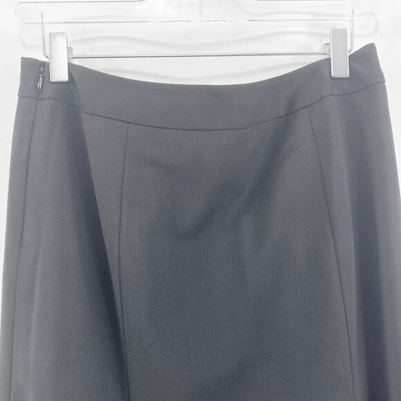 90s Vintage KATE HILL Black A-Line Wool Mini Skirt - Picture 7 of 10